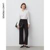 Langzi Black High-Waist Wide-Leg Flowy Pants