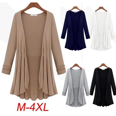 Hanyu Women's Fashion Plus Size Casual Long Sleeve Cardigan