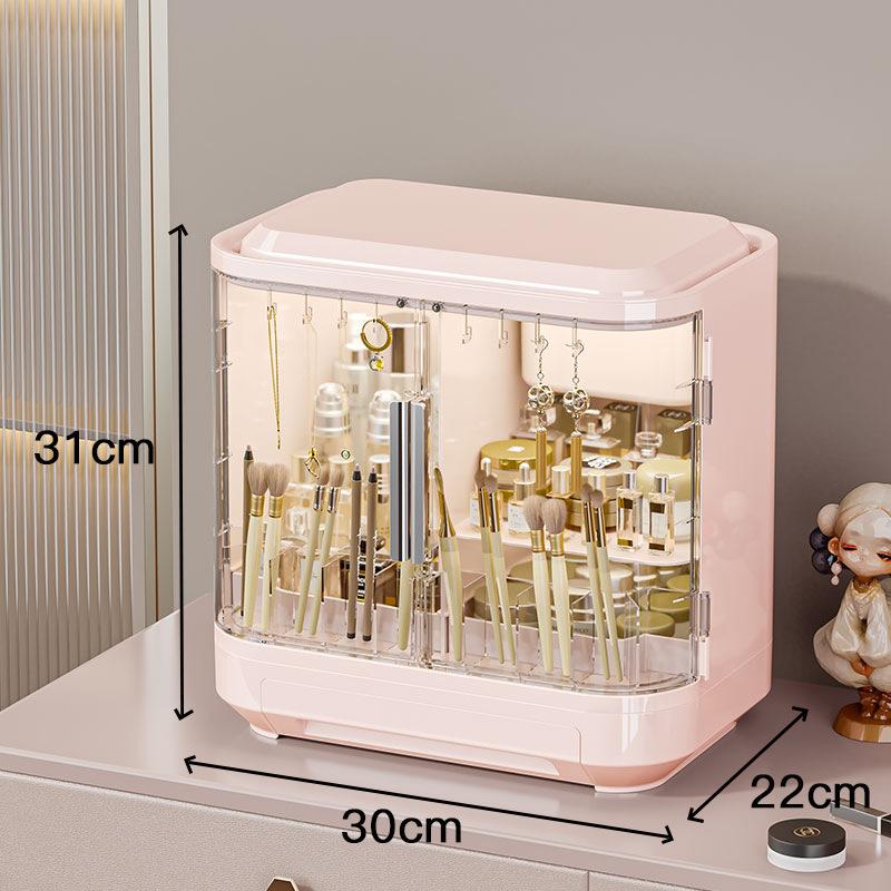 Exquisite And High End Dust Proof Desktop Divided Into Double Doors, Skincare, Light Luxury Lipstick, Cosmetics Storage Box