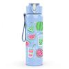1PC Watermelon Slice Fruit Pattern 750ml Color Plastic Sports Water Bottle Leakproof Flip Straw Lid Suitable for Sports Office Home Use