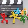 1-10pcs Suction Cup Stickbot Toys DIY Sticky Robot Anima Screen Animation Studio Action Figure Toys Children Toys Ornaments