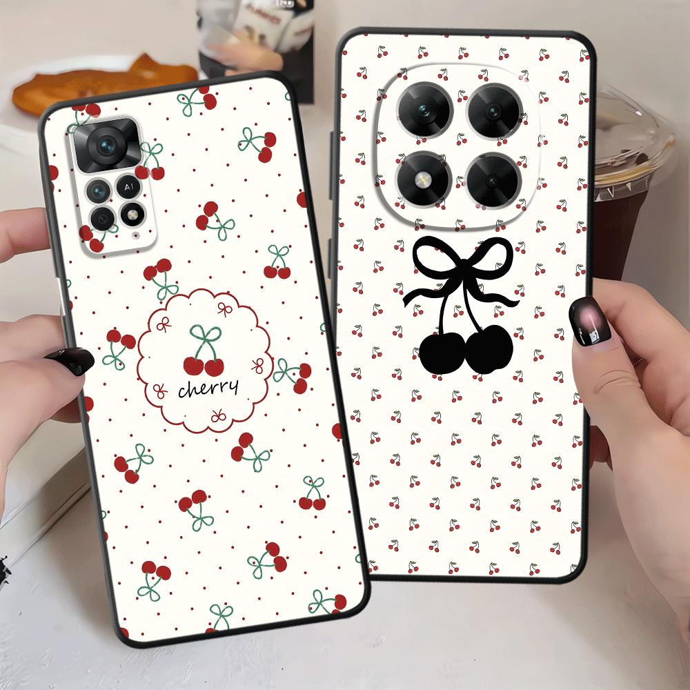 Case for Xiaomi Redmi Note 14 13 Pro Plus 12 11 12C 13C A1 9 8 7 14C 10 A4 A5 A3 K80 Phone Cover K40 A2 A1 Cartoon Cherry