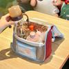 Cute Colorblock Travel Makeup Bag Large Capacity Straight Storage Box for Girls Gift