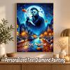 Halloween Michael Myers Custom Name Text 5D Diamond Painting Kit DIY Full Drill Diamond Art Decoration
