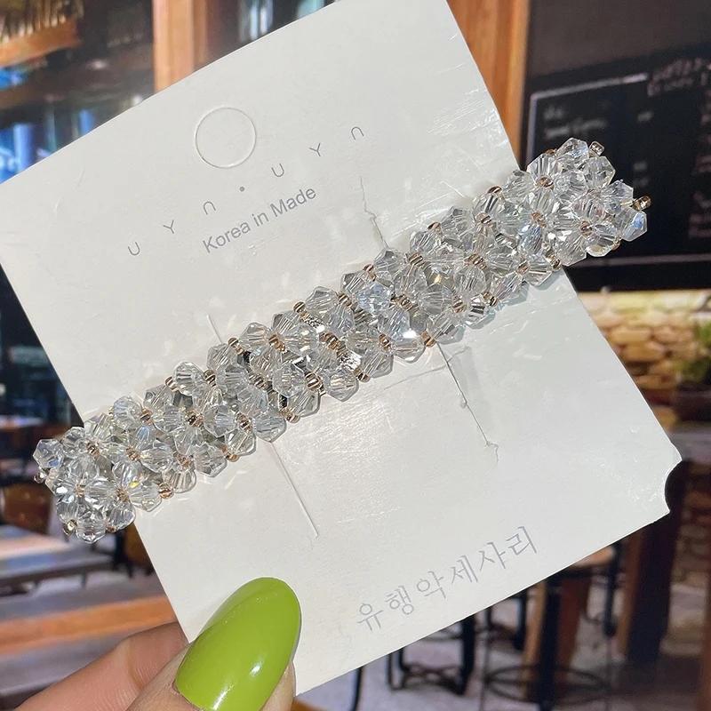 Mode Kristall Frühlings Haarspangen Nadeln Handgemachte Perlen Haarspangen Für Frauen Mädchen Mode Einfache Haaraccessoires Kopfschmuck