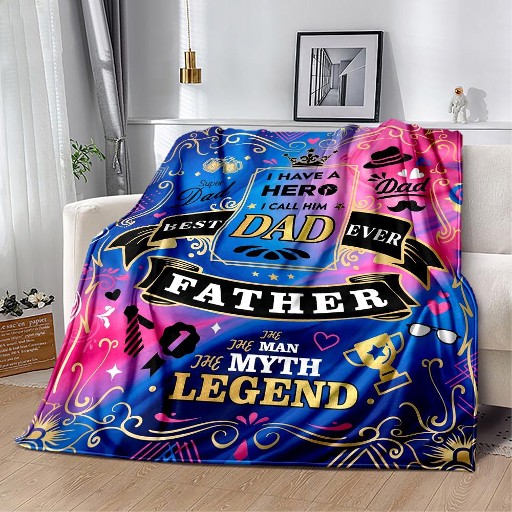 Love Letter To Dad Flannel Blanket-Soft and Suitable for Sofas,Beds,Offices,Travel,All Seasons,Great Gift for Holidays and Birthdays.