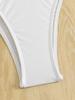 Hot Girl Style Bandeau Two Piece Bikini With Long Skirt Three Piece High Cut Swimsuit Elegant For Vacation