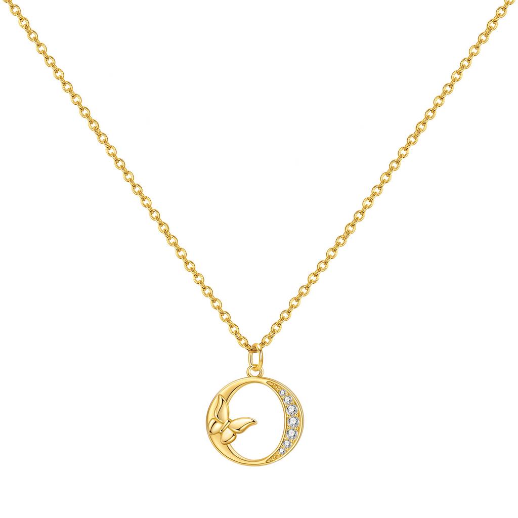Orstarry 925 Silver Golden A-Z Lucky Letters Necklace Pendant Necklace for Women Birthday Gifts Fashion Fine Jewelry