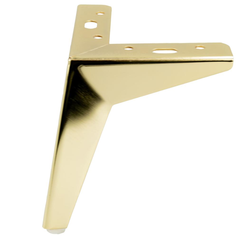 Star furniture leg, gold chrome, height 15 cm