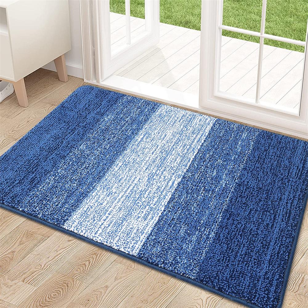 Olanly Indoor Outdoor Door Mats 50x80cm Door Mats Dirt Trapper Soft Doormats Super Absorbent Entrance Rug Non-slip Floor Mat