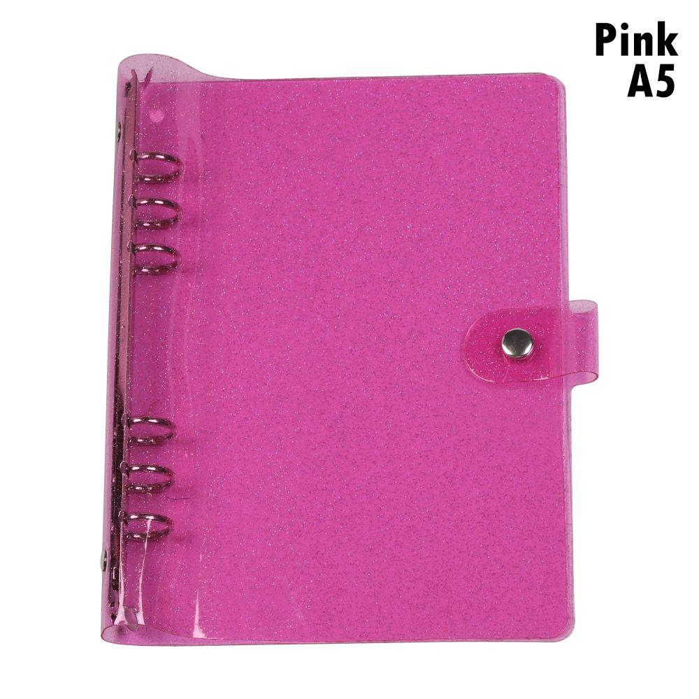 Buy Book Black Pink Notepad Shell Refillable Notebook Cover Planner