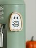 Halloween Wooden Stickers Cute Ghost/Pumpkin/Bat with Coffee Cup Design Fridge and Coffee Machine Decor for Kitchen & Coffee Bar