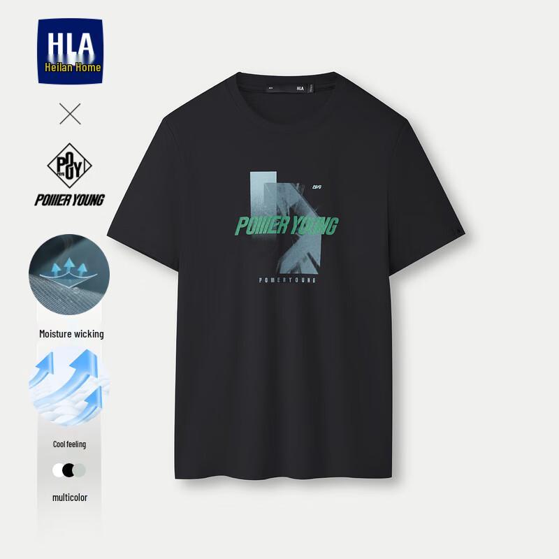 HLA Men's POWER YOUNG Cool-Touch Short Sleeve T-Shirt