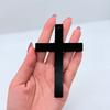 Choker Y2k Punk Gothic Necklace White Black Cross Necklace Wood Cross Pendant  Women Men