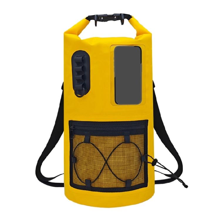 Hiking Day Dry Bag Backpack with PVC Roll Top Closure, Waterproof Storage Design and Front Outer Pocket Access