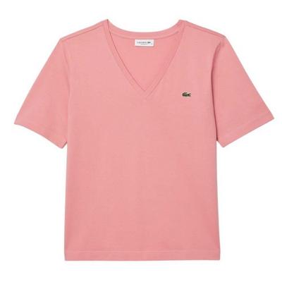 Damen Baumwoll V-Ausschnitt T-Shirt mit lockerer Passform