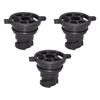 111116RC2B Black Automotive Oil Drain Closure with Two Opposing Grips, Recessed Center Drive, and Round Engineering Plastic Body
