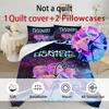 Duvet Cover Printed With Christmas Decoration Super Soft Brushed Microfiber Double Bed Comfortable Set With Zipper Closure And 2 Pillowcases