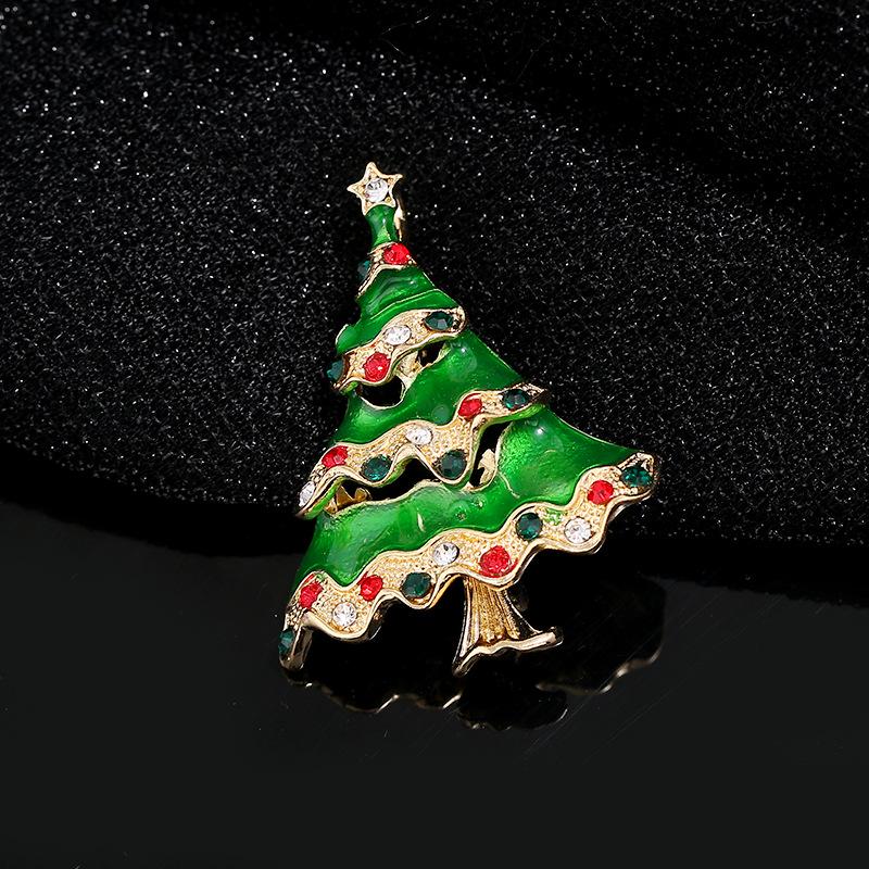 Broche Navideño de Muñeco de Nieve de Halloween Europeo-Americano - Accesorio de Corsage de Alta Gama con Gota de Aceite