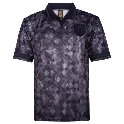 Score Draw Mens 1990 Black Out England FA Football Shirt