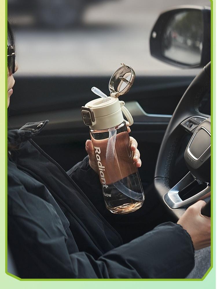 550ml Plastic Water Bottle Sports Water Cup with Straw Portable Drop Resistant Drinkware BAP Free Transparent Water Kettle