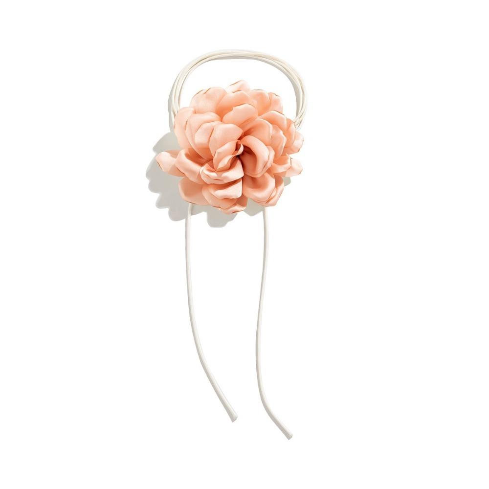 Fashion Accessory Exaggerated Design Rose Flower Adjustable Length Big Rose Rope Romantic Style Large Petal Flower Party Wear