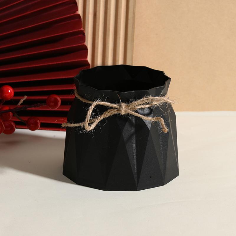 

Современные пластиковые вазы Домашнее украшение Антикерамические вазы Имитация ротанга Ваза для цветов Европейская свадьба Современные украшения Корзина чёрный