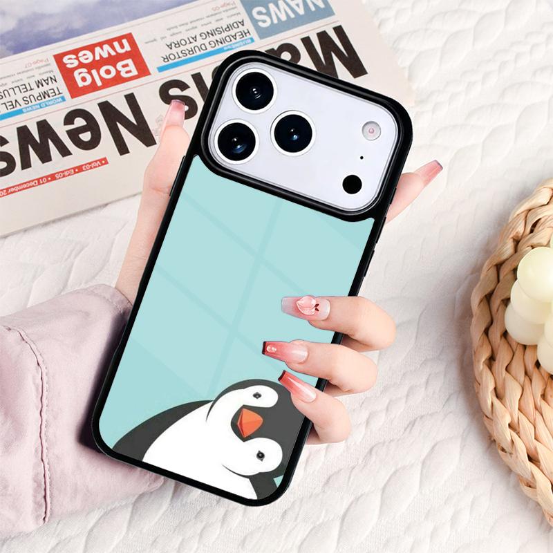 Cute Penguin Pattern Phone Case For IPhone 17 16e 15 14 13 12 11 Pro Max Air Mini Soft Protective Cover