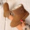 Fashion Faux Fur Non Slip Snow Boots Women 2025 Winter Round Toe Thick Bottom Ankle Boots Brown Warm Short Plush Cotton Booties