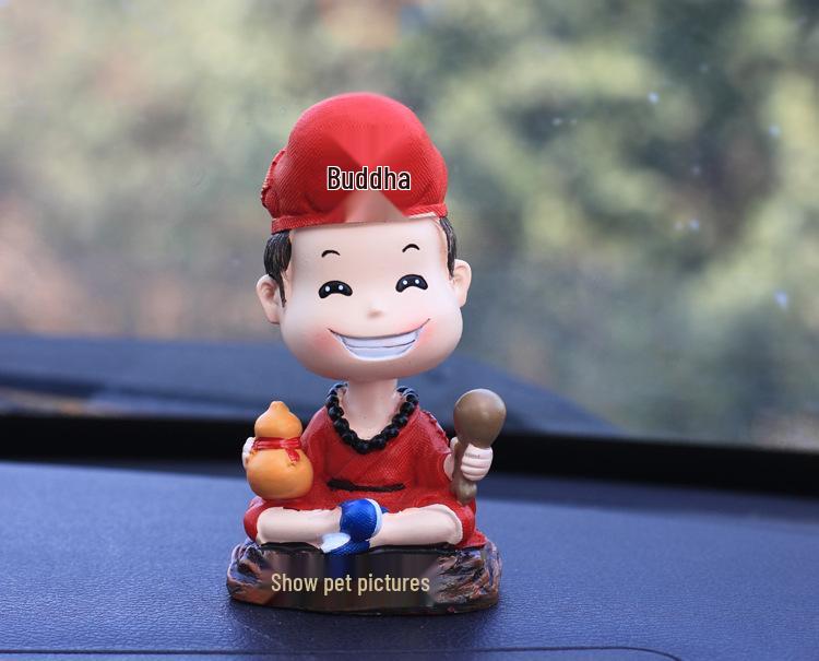 Kreative Ji Gong Mönch Wackelkopffigur: Harzhandwerk für die Heimdekoration, Geschenke für Männer & Frauen