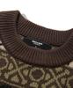 TRILLION Vintage Fair Isle Jacquard Crewneck Knit_Brown