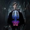 Goth Halloween Props Cloth Skull Bones Cloak Creative Skeleton Cape  Adult