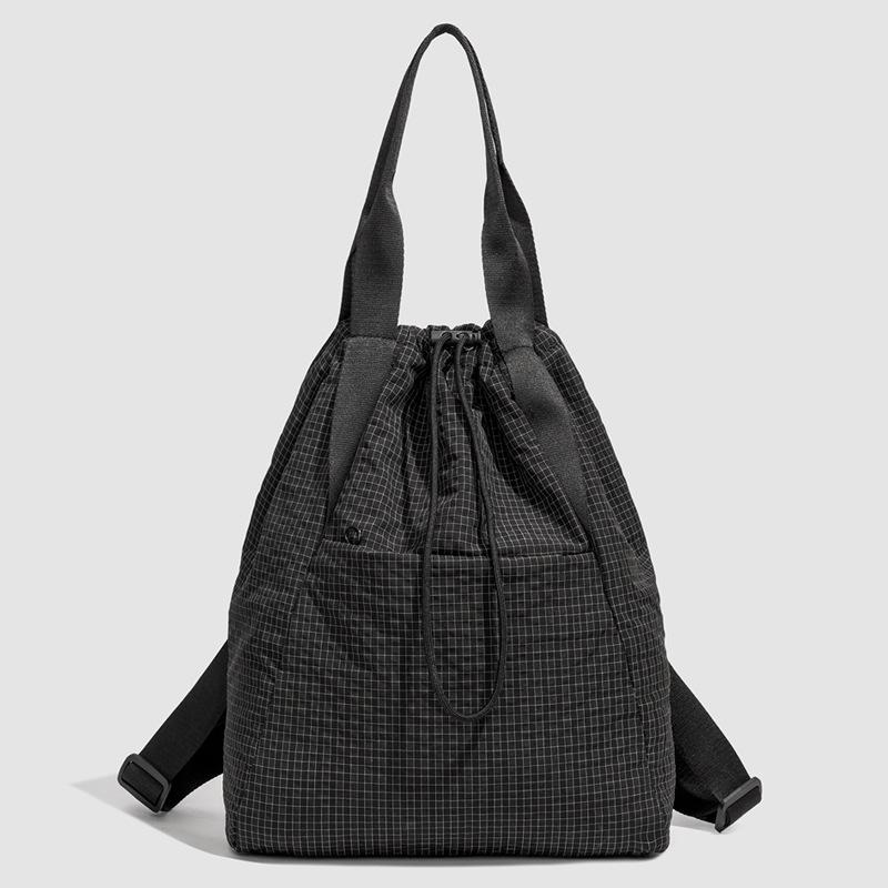 Schoolbag Lightweight Backpack Autumn New 1011 Drawstring Bundle Mouth Bag Travel Bag College Student School Bag Leisure Trend Backpack