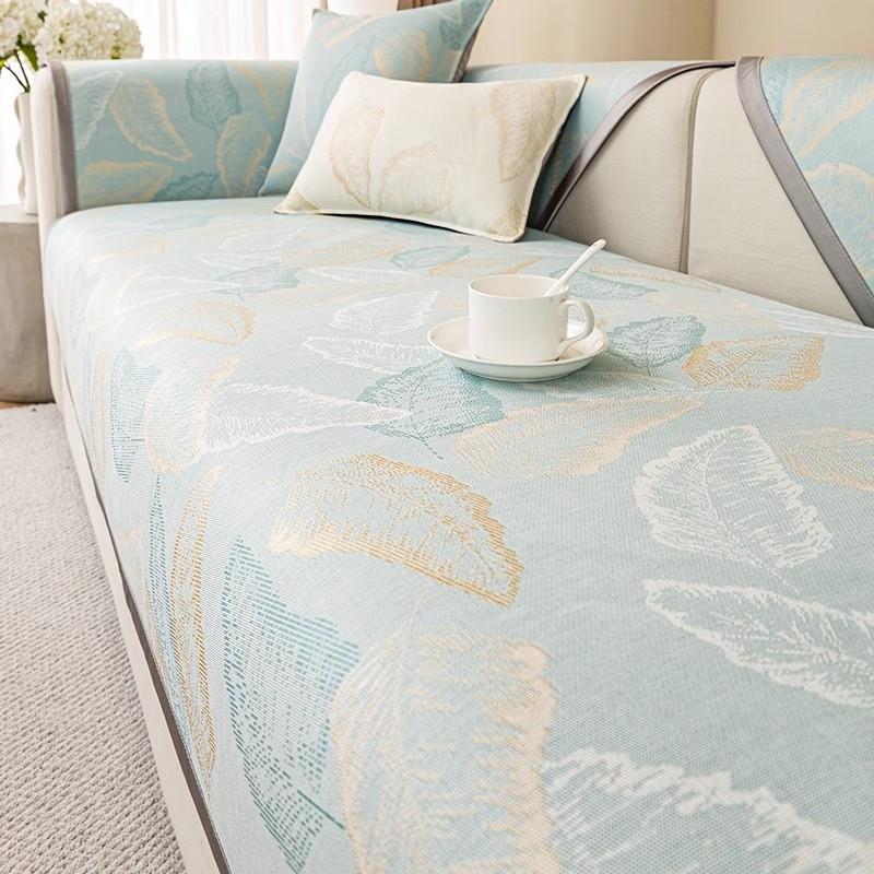 

Summer Ice Silk Sofa Cushion New Sofa Cushion Four Seasons Universal Sofa Cushion Light Luxury Sofa Cloth Cover 70*70cm