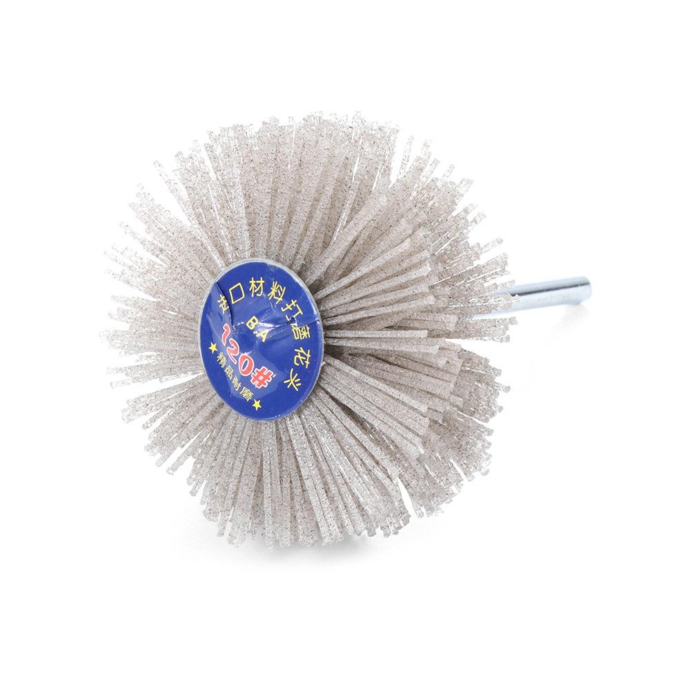 Woodwork Drill Grind Buff Nylon Wheel Brush Flower Head Deburring Grinder Abrasive Wire Grinding