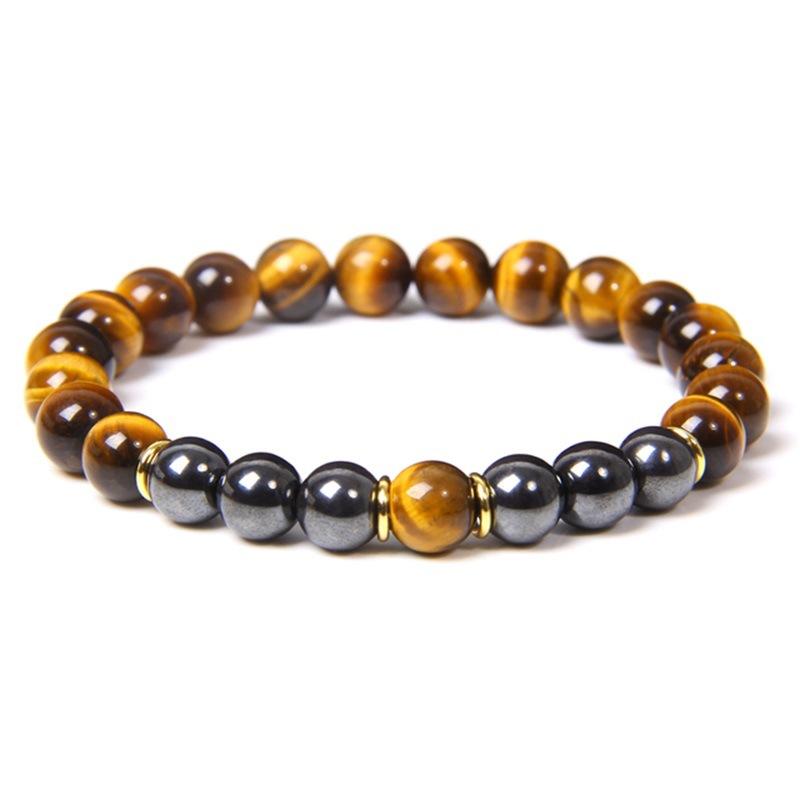

8MM natural tiger eye stone bracelet, men s and women s natural stone bead bracelet, couple s bracelet, Christmas gift, Valentine s Day gift