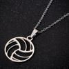 Elegant Stainless Steel Volleyball Jewelry Gift  Adjustable Neckchain Comfortable Corrosion Resistant Necklace