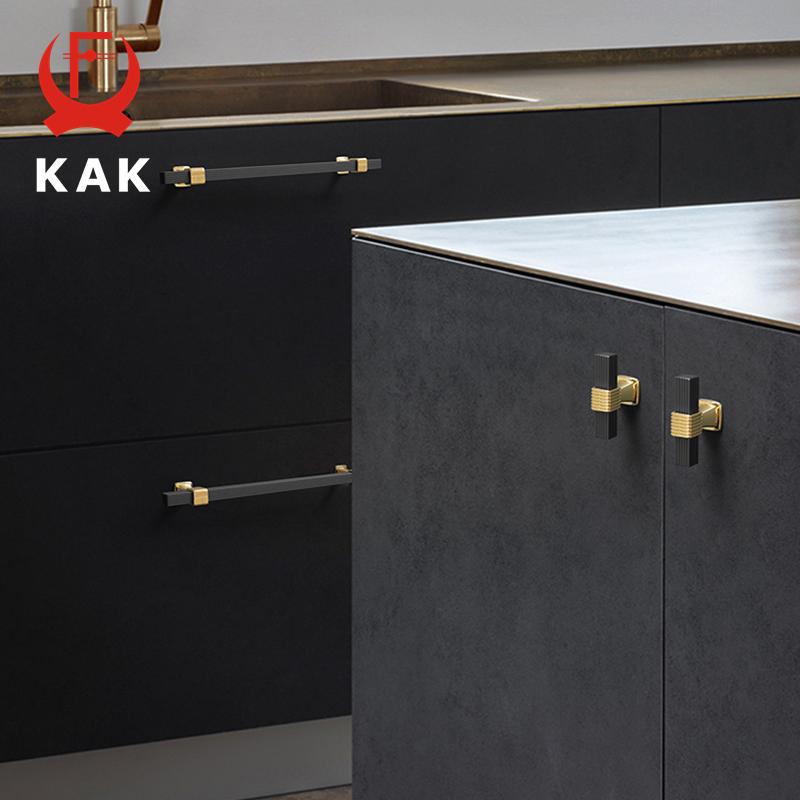 KAK Fashion Gold Kitchen Cabinet Knobs and Handles Zinc Alloy Black Long Furniture Handle Cupboard Door Pulls 1000mm Hardware