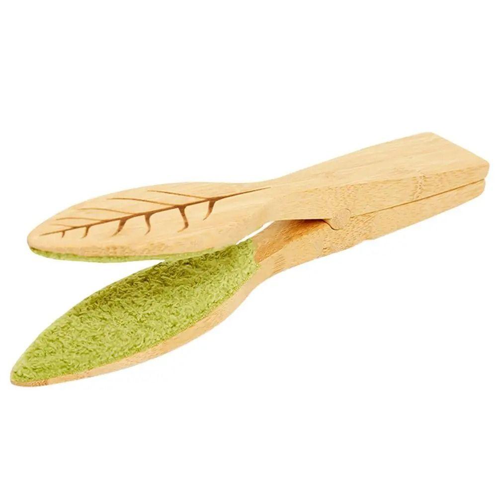 Wood Handle Leaf Cleaning Tongs Portable Plant Leaf Cleaning Tongs  Plant Accessories