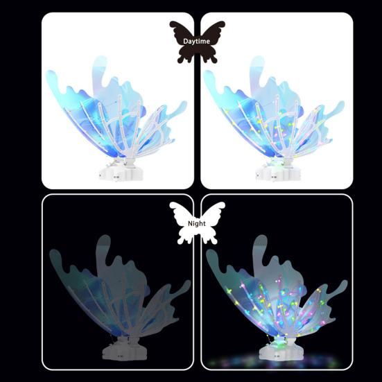 Aripi de Zână Electrice pentru Câini Pisici Aripi de Fluture Luminoase în Mișcare cu Lumini LED și Muzică Costum Aripi Luminoase pentru Animale de Companie pentru Câini Medii Mari