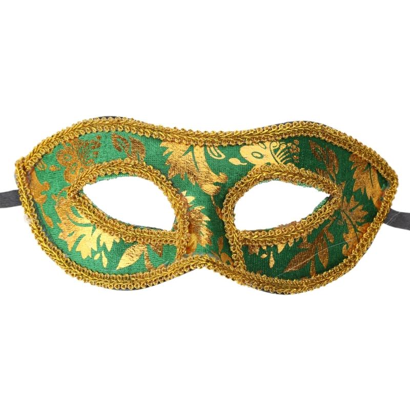 Male Half Face Mask Men Masquerade Mask Vintage-Venetian Mask Lightweight Party Mask for Costume Carnival Theme Parties
