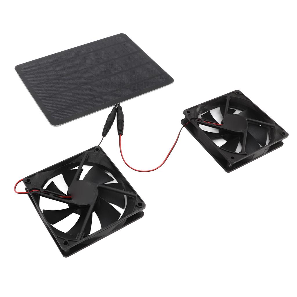 Solar Panel Fan Kit 12V 10W Portable Universal Energy Saving 4.7in Exhaust Fan for Greenhouses Pet H