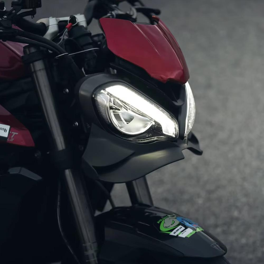 Per Spoiler Anteriore Spoiler a Becco Anteriore Spoiler ad Ala per Moto Deflettore Downforce Street Triple 765RS 765 R RS 2020-2024 2025