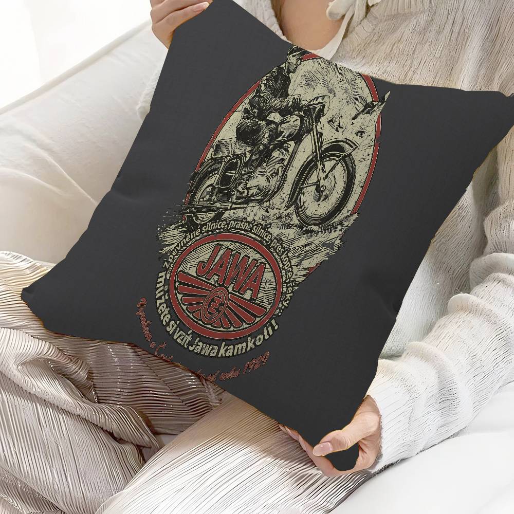 J-Jawas motorcycle logo printed Pillow Cover for Bedroom Room and Living Room Sofa Decorative Cushion Cover