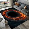Universe Space Stars Black Hole Galaxy Earth Milky Way Carpet Rug for Living Room Bedroom Sofa Decoration,Non-slip Floor Mat