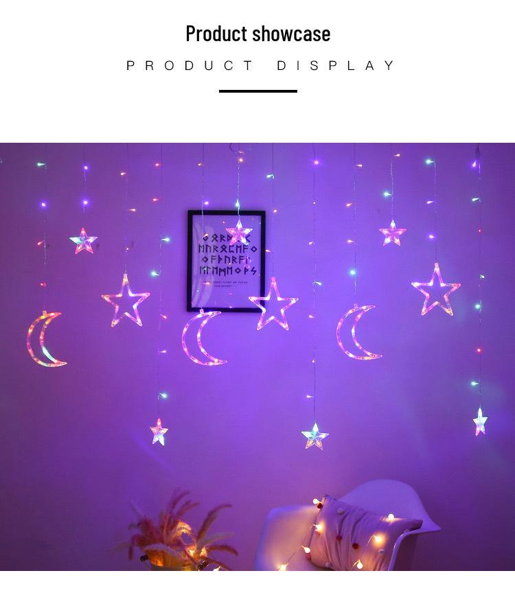Samsung LED Curtain String Lights - Stars & Moon Decoration for Festivals