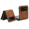 For Samsung Galaxy Z Flip4 5G Card Slots Leather Phone Cover Two-piece Design Folding Phone Case