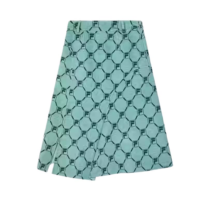 

New FILA Casual Long Skirts Women s Dream Field Green F11W518301F-LG 160/62A/S