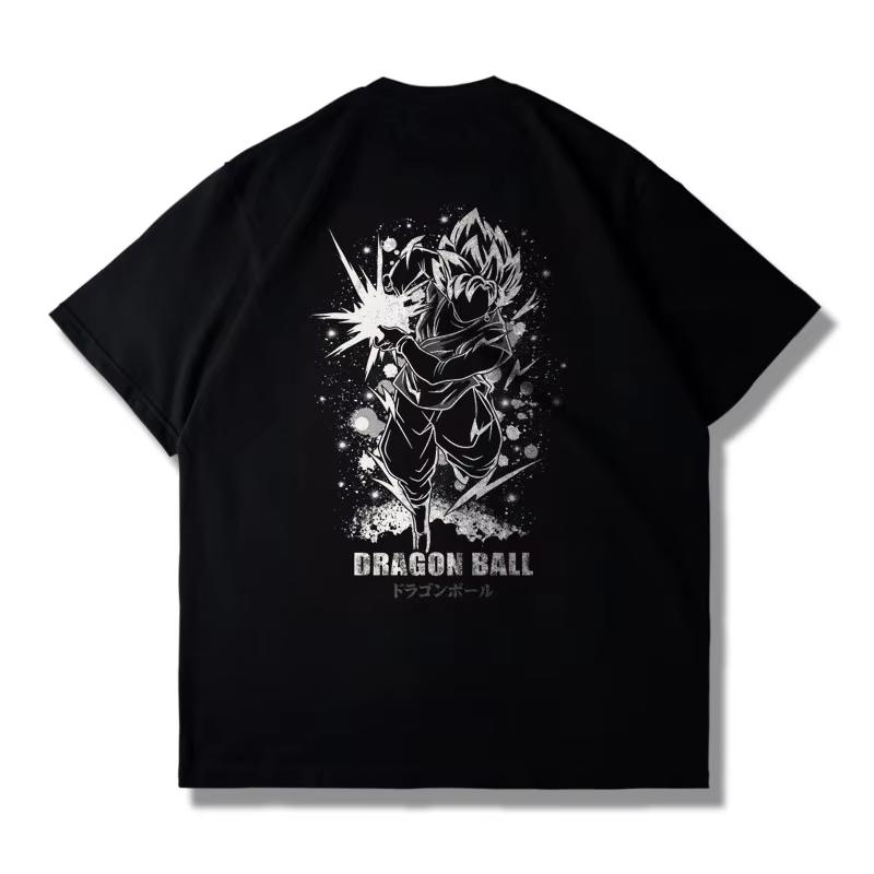 

Японское аниме Семь Героев Dragon Ball Коллаборационная футболка с коротким рукавом для унисекс и женщин с изображением Гоку в расслабленной позе 4XL