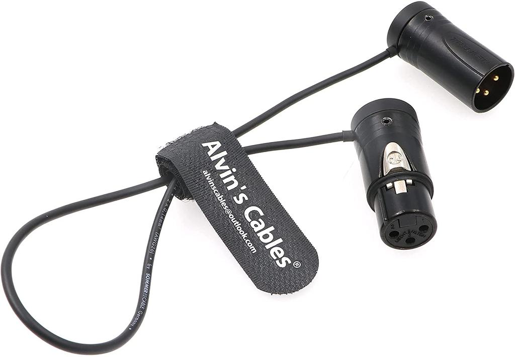 Low-Profile 3-Pin XLR Male-Female Cable, Original Connector, Balanced Microphone Audio Cord, Sommer SOD-14, Alvin's Cable
